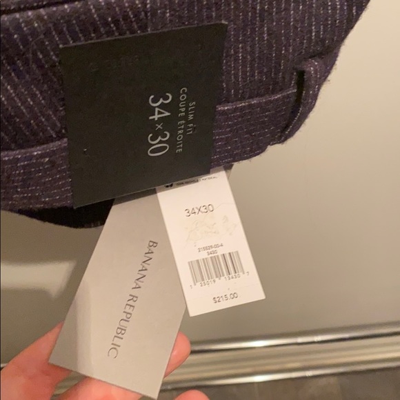 NWT Banana Republic slim fit pinstripe dress pants - Picture 2 of 4